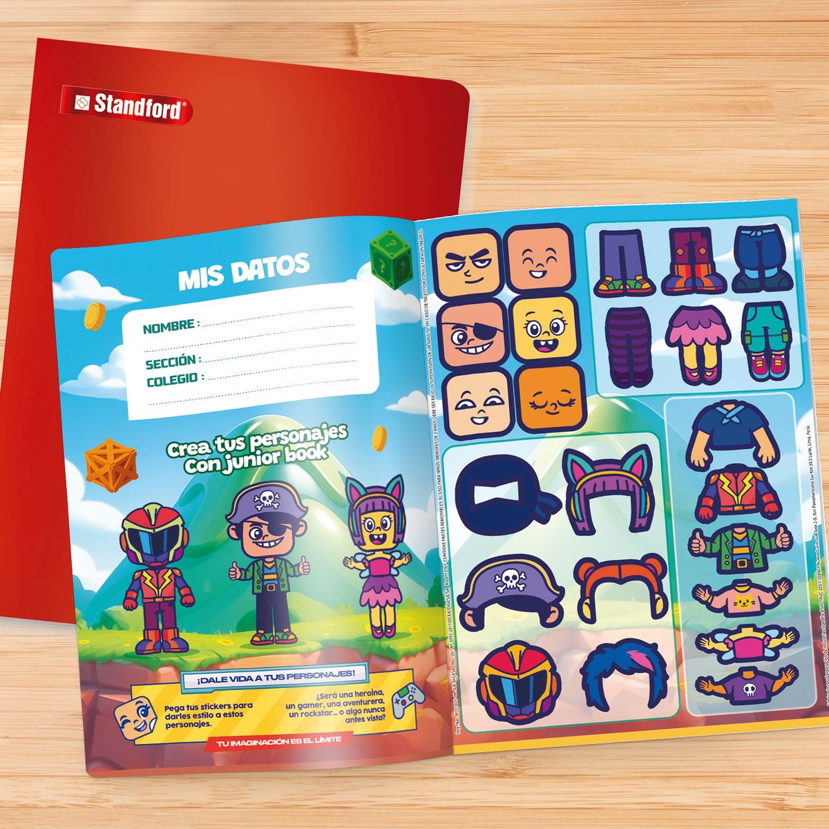 STANDFORD - Cuaderno Standford 80 Hojas Junior High School Cuadriculado M R Gofrado