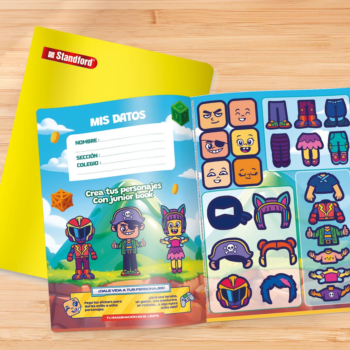 STANDFORD - Cuaderno Standford 80 Hojas Junior High School Rayado M R Gofrado