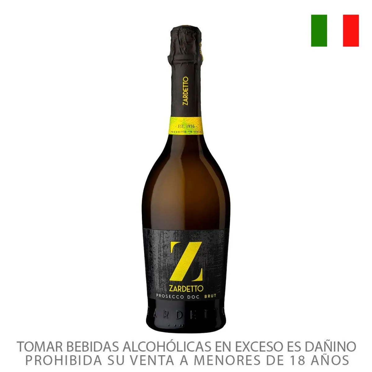 ZARDETTO - Vino Espumoso Prosecco Brut Zardetto Botella 750 mL