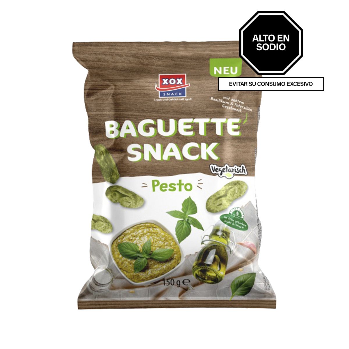 XOX - Snack Baguette Pesto Xox Bolsa 150 g