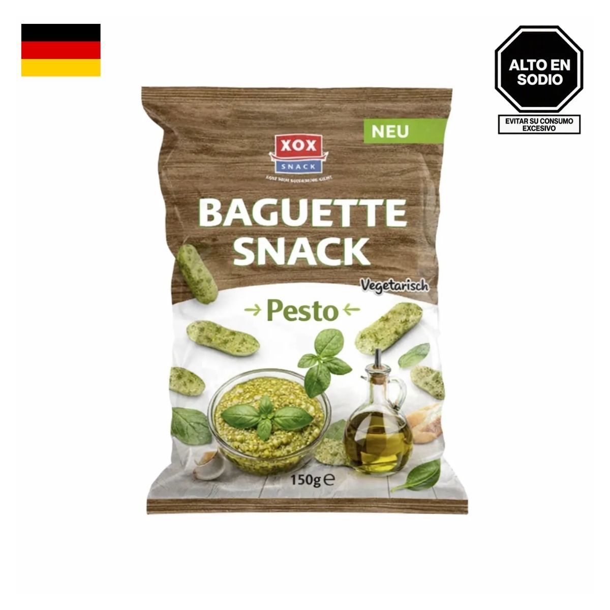 XOX - Snack Baguette Pesto Xox Bolsa 150 g