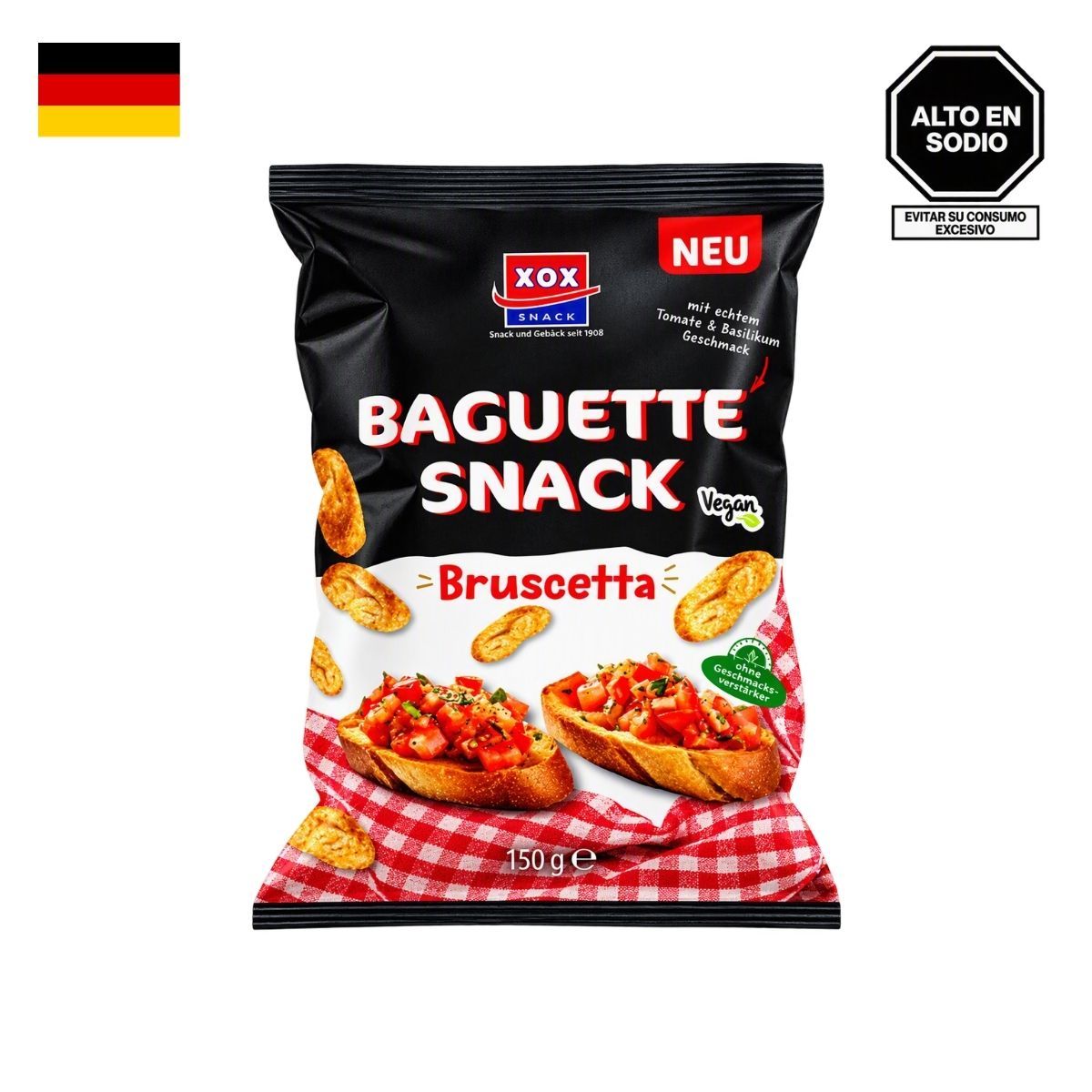 XOX - Snack Baguette Bruschetta Xox Bolsa 150 g