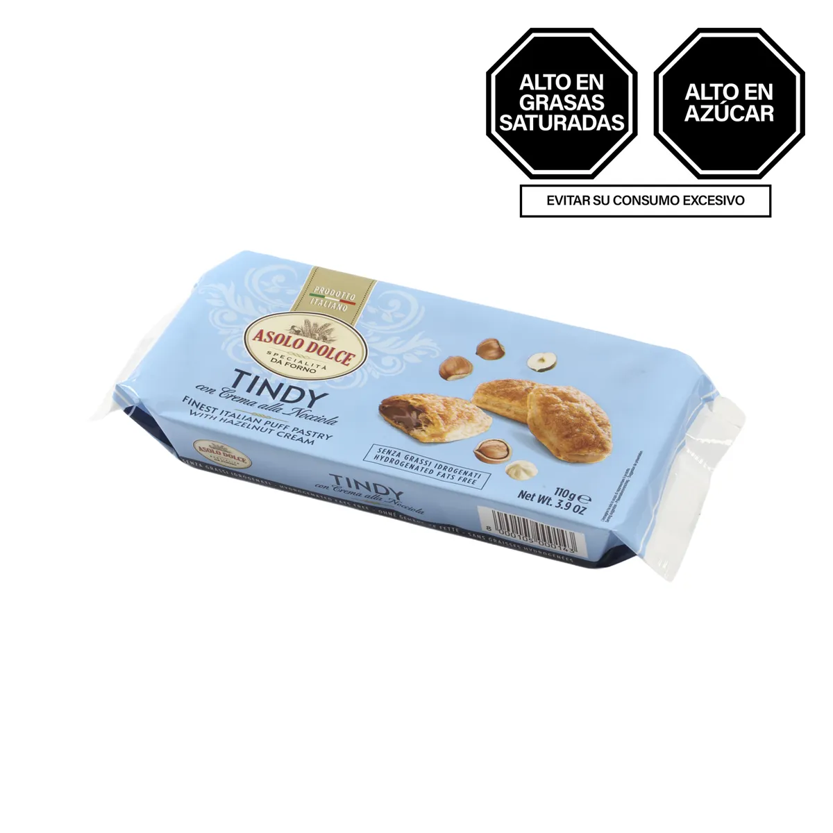 ASOLO DOLCE - Tindy de Avellana Asolo Dolce Empaque 110 g