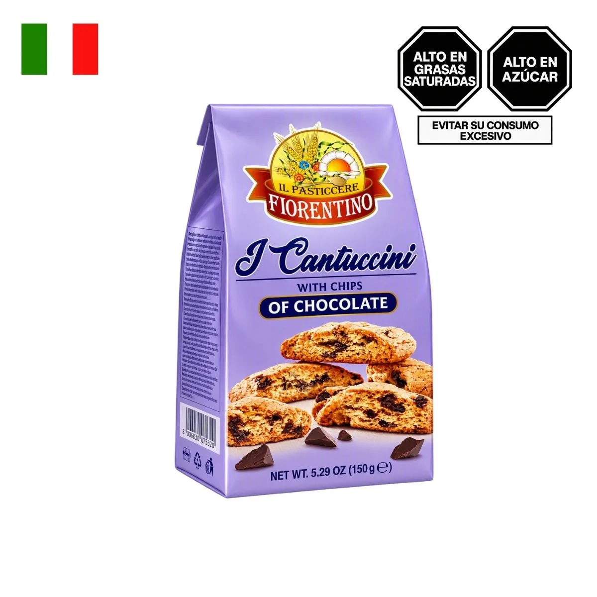 IL PASTICCERE FIORENTINO - Cantuccini de Chocolate Il Pasticcere Fiorentino Bolsa 150 g