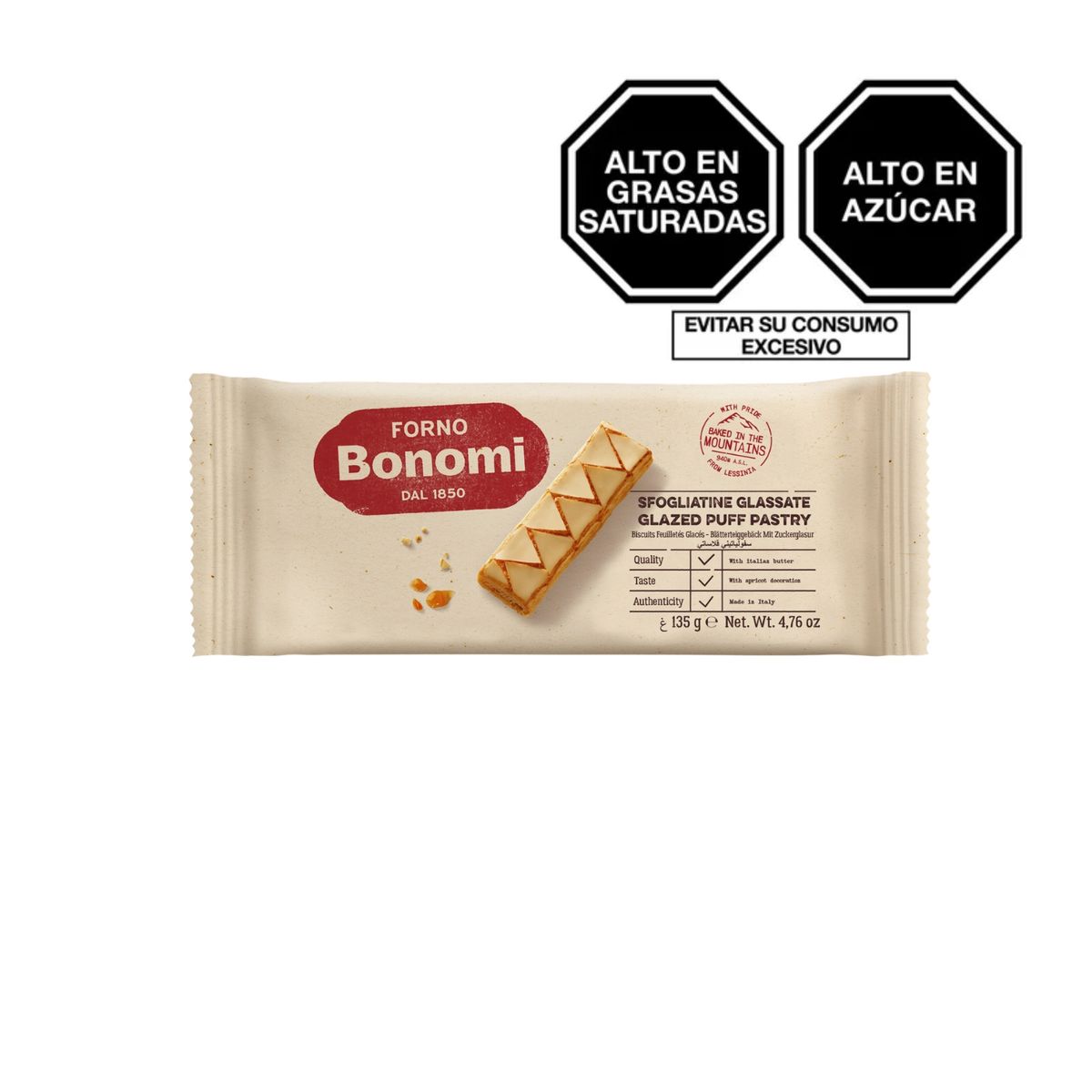 FORNO BONOMI - Sfogliatine Glaseadas Forno Bonomi Empaque 135 g