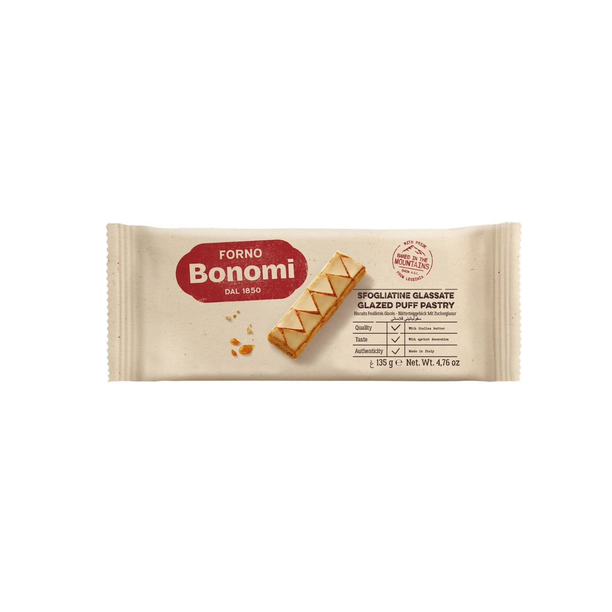 FORNO BONOMI - Sfogliatine Glaseadas Forno Bonomi Empaque 135 g