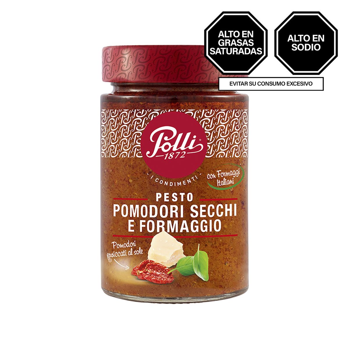 POLLI - Pesto Rojo con Tomates y Queso Polli Pote 190 g