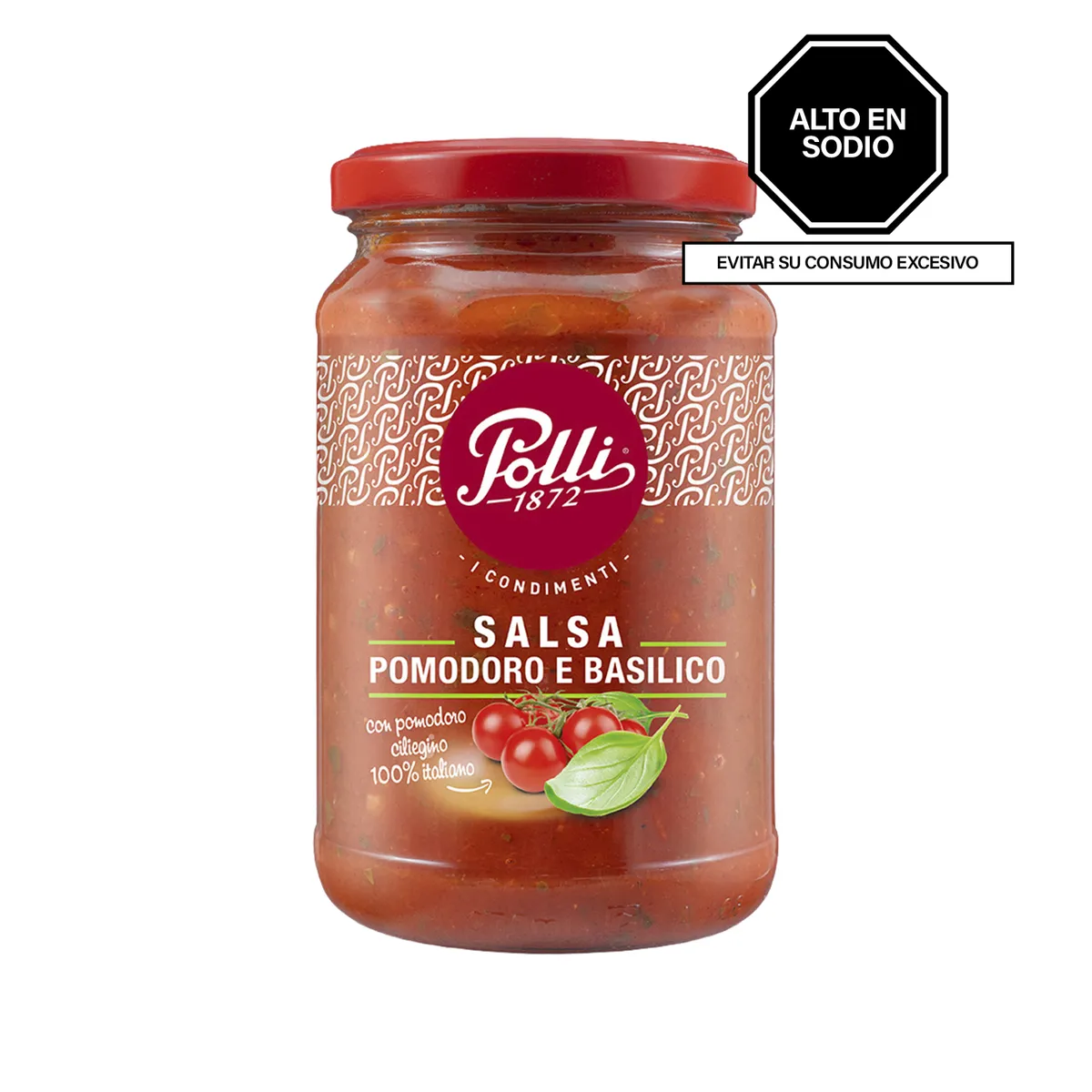 POLLI - Salsa de Tomate con Albahaca Polli Pote 350 g