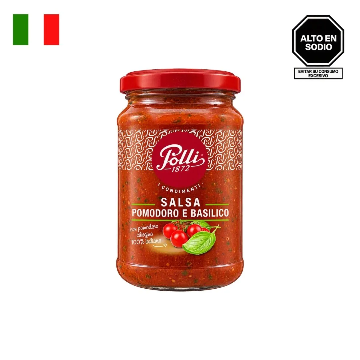 POLLI - Salsa de Tomate con Albahaca Polli Pote 350 g