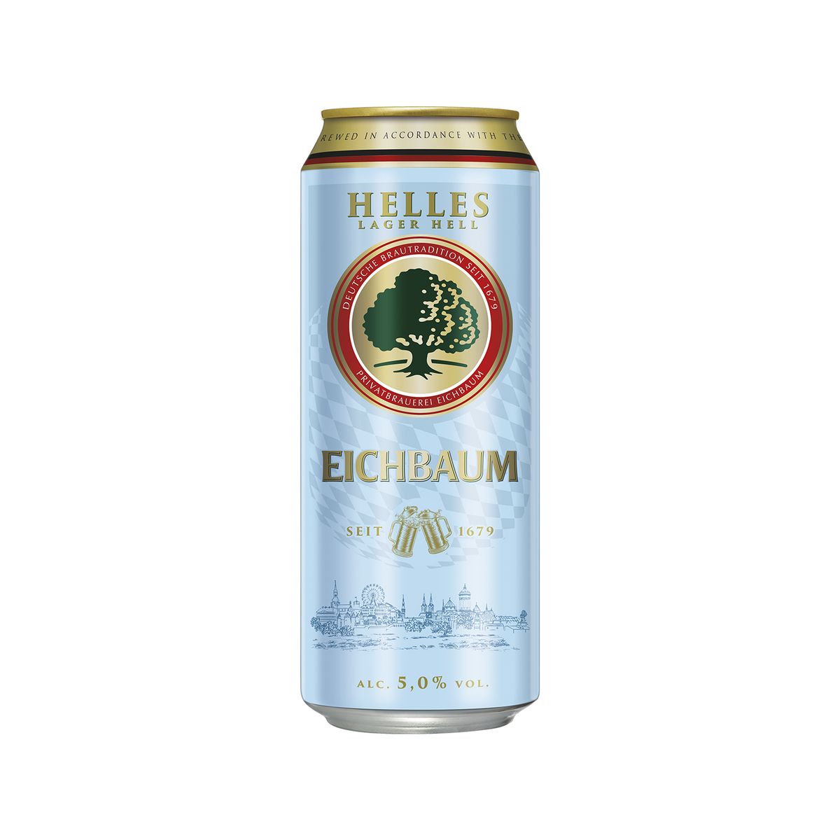 EICHBAUM - Cerveza Helles Lager Eichbaum Lata 500 mL