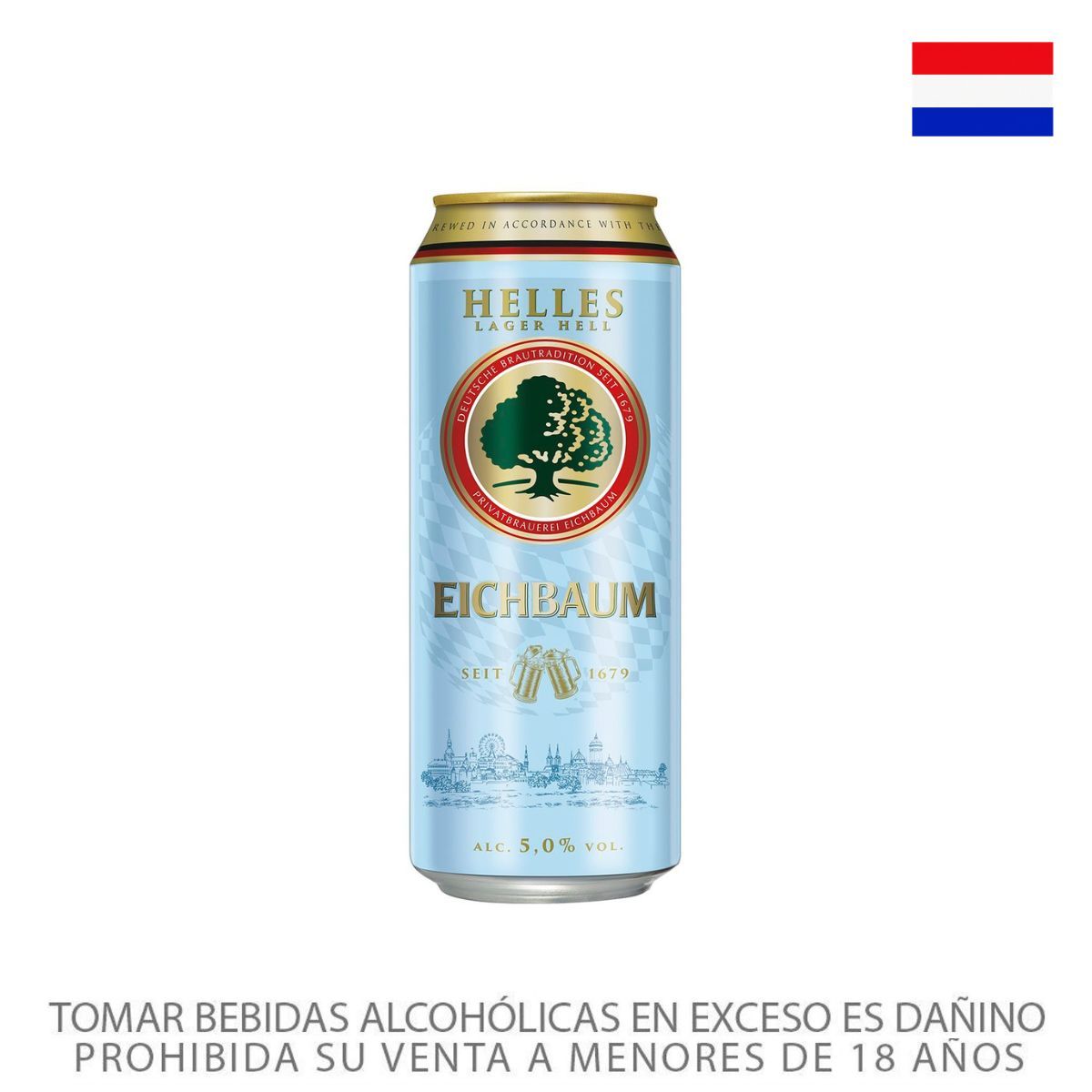 EICHBAUM - Cerveza Helles Lager Eichbaum Lata 500 mL