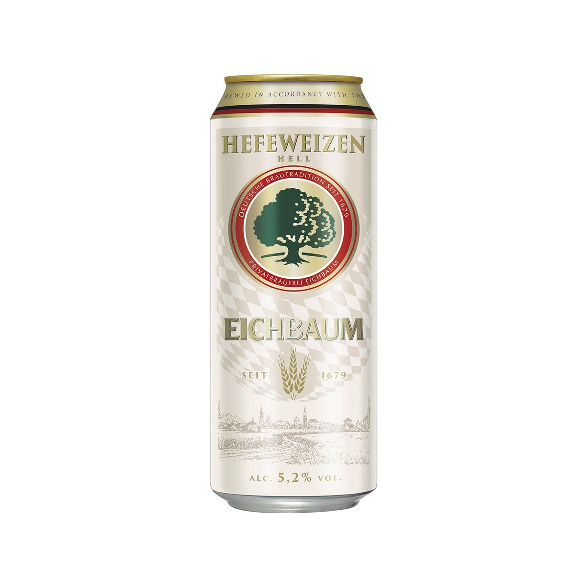 EICHBAUM - Cerveza Hefeweizen Hell Eichbaum Lata 500 mL