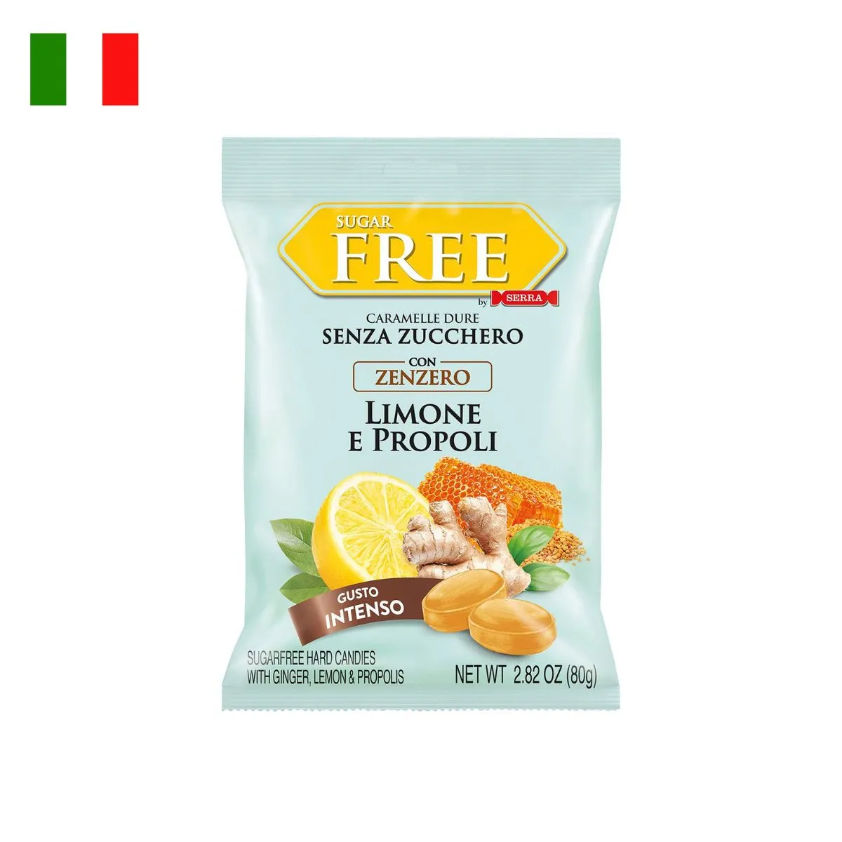 SUGARFREE BY SERRA - Caramelo Sin Azúcar Limón y Jengibre Serra Bolsa 80 g