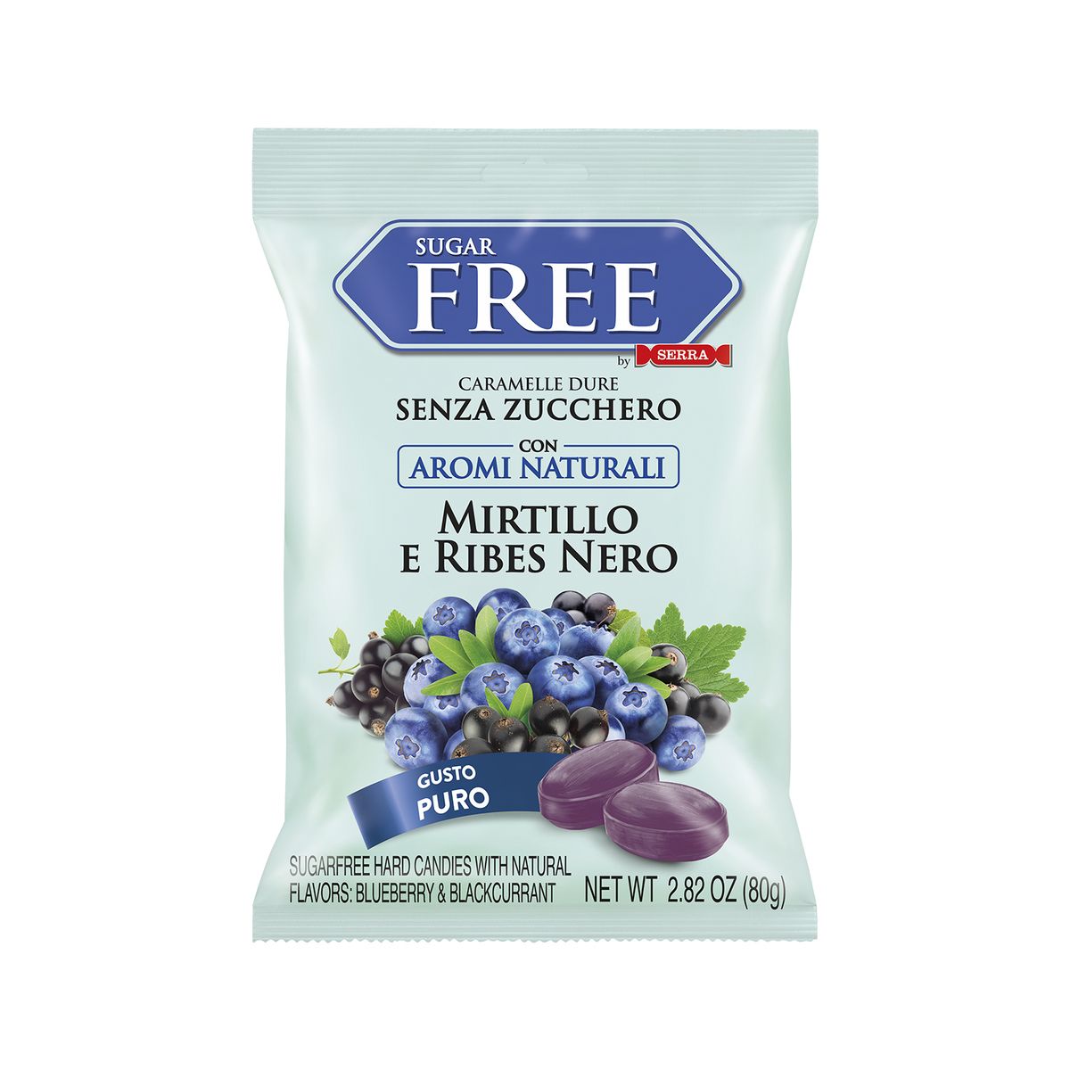 SUGARFREE BY SERRA - Caramelo Sin Azúcar Arándanos Serra Bolsa 80 g