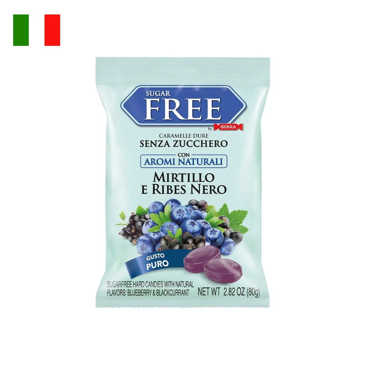 SUGARFREE BY SERRA - Caramelo Sin Azúcar Arándanos Serra Bolsa 80 g