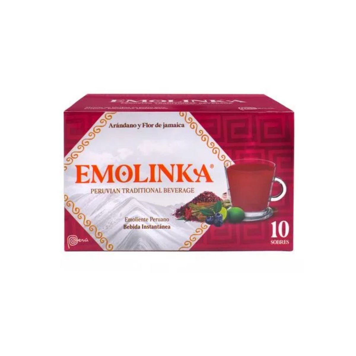 EMOLINKA - Emoliente Instantaneo Jamaica Arandano Emolinka Caja 10 Sobres