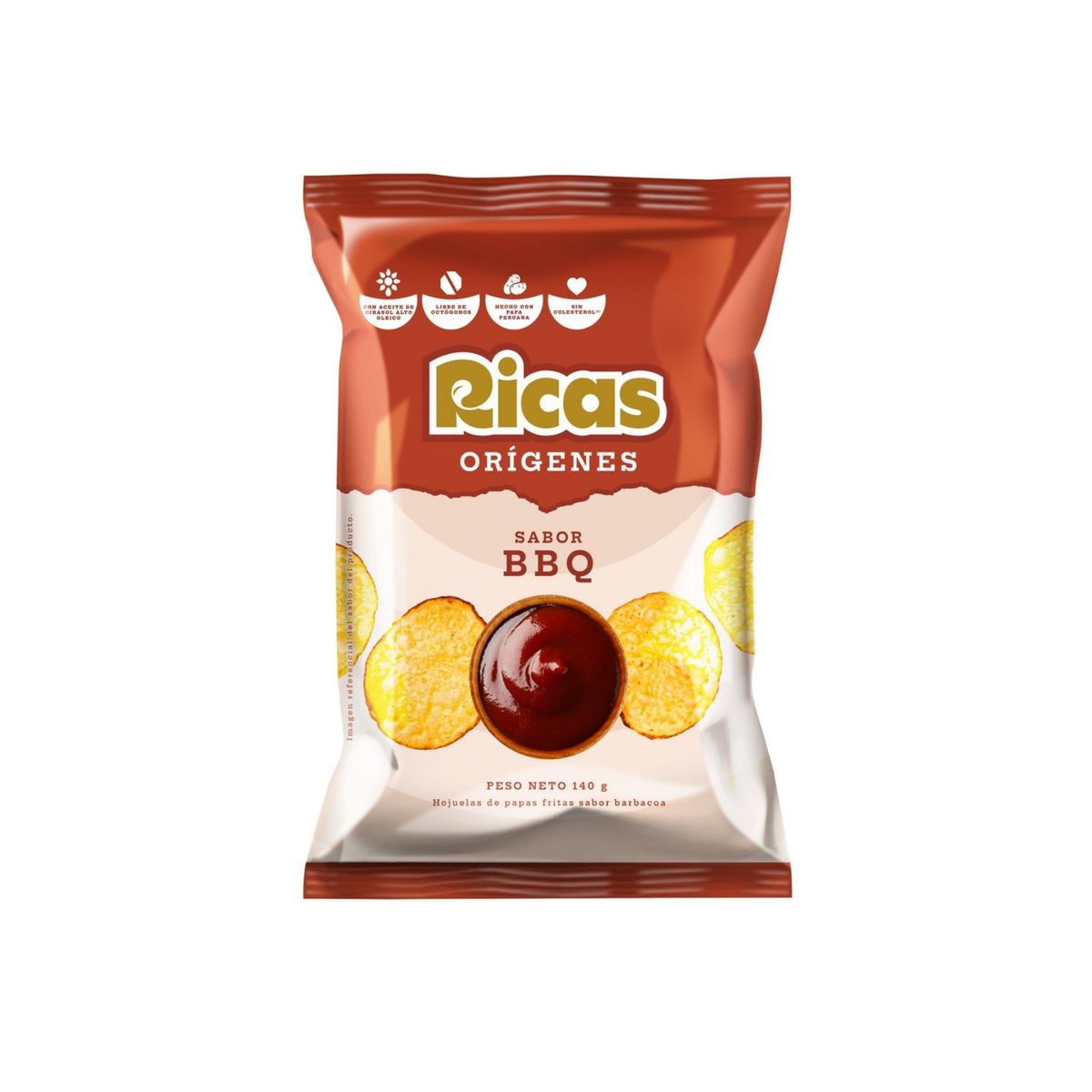 PAPI RICAS - Papas Papi Ricas Orígenes BBQ Bolsa 140 g