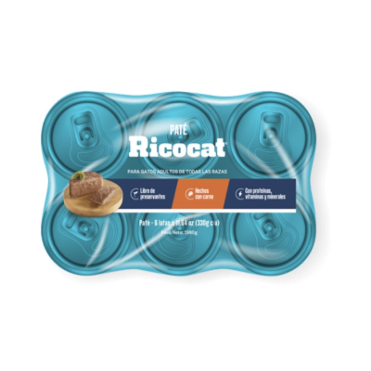 RICOCAT - Paté para Gato Adulto Sabor Variado Royal Canin Sixpack Lata 330 g