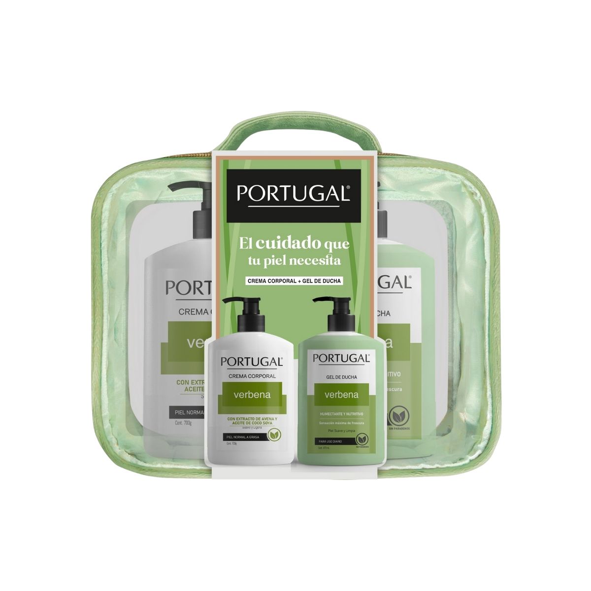 PORTUGAL - Pack Portugal Verbena Crema Corporal 700 g + Gel de Ducha 470 mL + Estuche