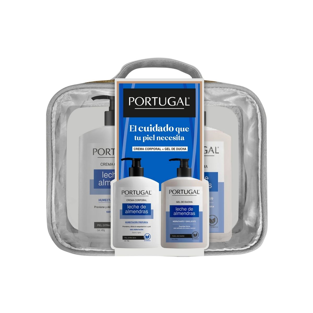 PORTUGAL - Pack Portugal Almendra Crema Corporal 450 g + Gel de Ducha 450 mL + Estuche
