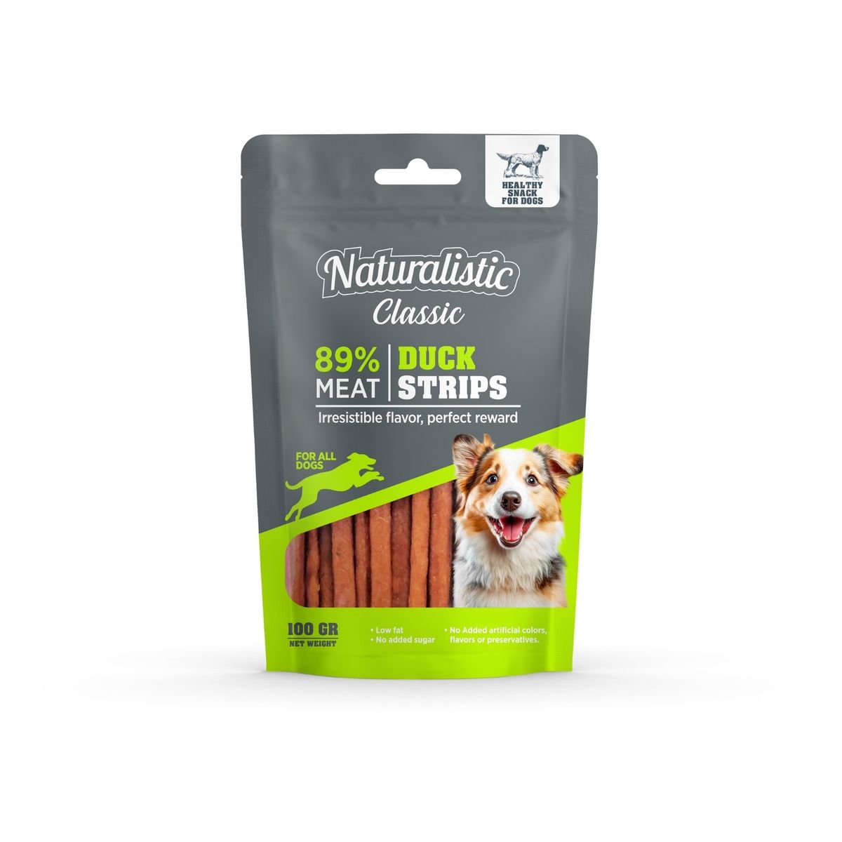 NATURALISTIC - Snack para Perros Naturalistic Pato Strips Bolsa 100 g