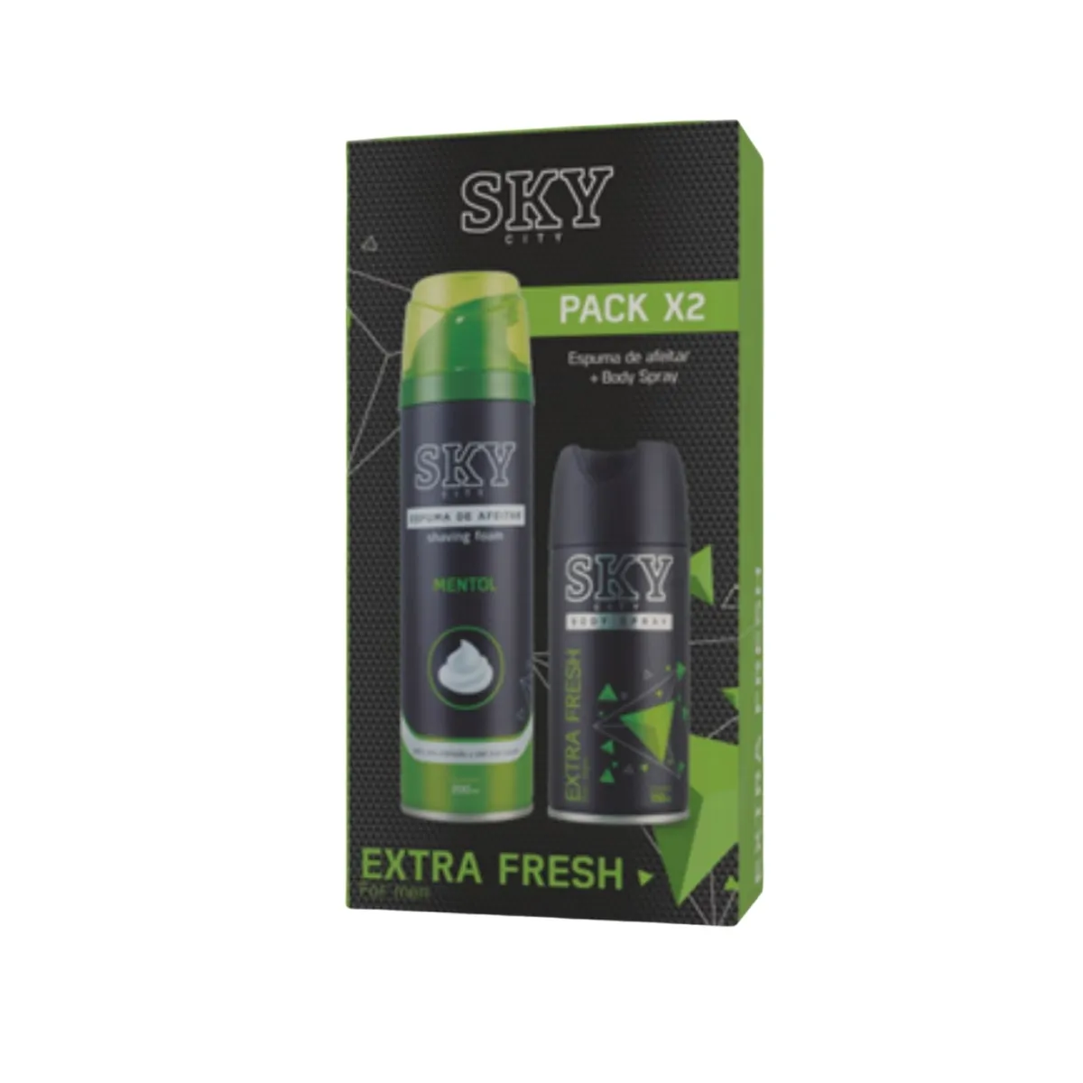 SKY CITY - Pack Sky City Extra Fresh Espuma de Afeitar 200 mL + Body Spray 150 mL