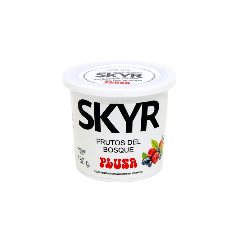 Yogurt Plusa Skyr Frutos del Bosque Envase 180 g | Tottus Perú