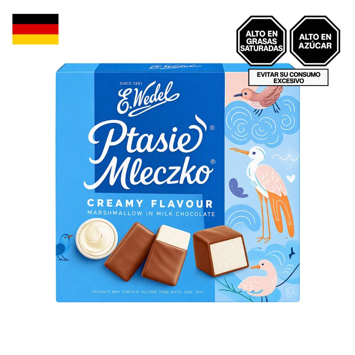 E WEDEL - Malvavisco Cubierto de Chocolate E. Wedel Caja 340 g