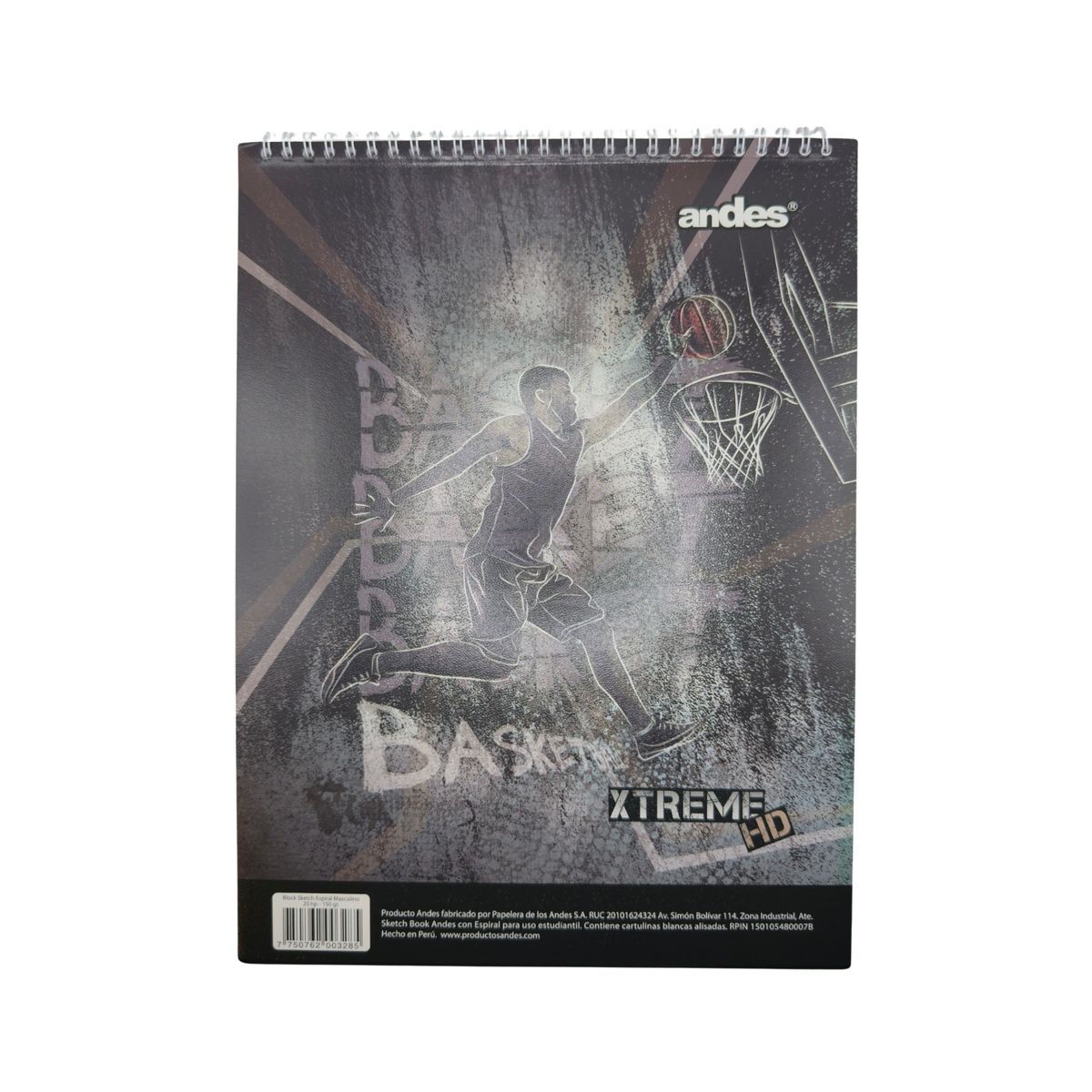 ANDES - Block Sketch Andes Espiralado 20 Hojas 150 g Masculino