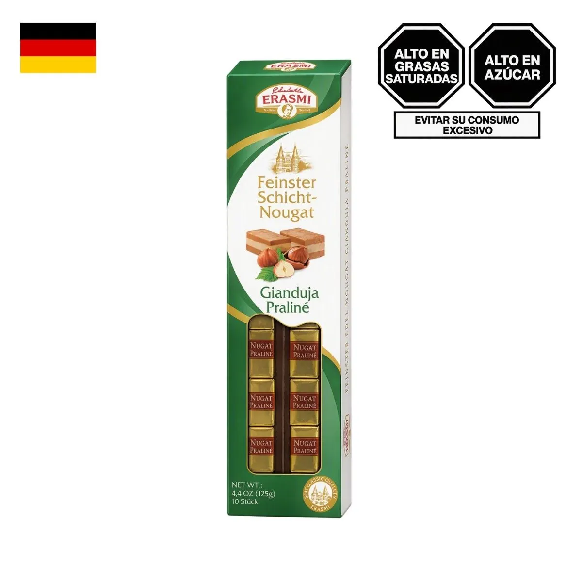 ERASMI - Chocolate Gianduja Praliné Erasmi Caja 125 g