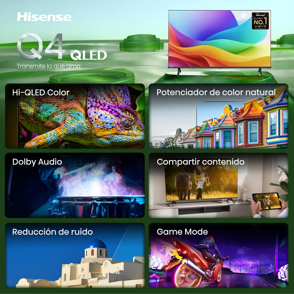 HISENSE - Televisor Hisense 32'' QLED HD