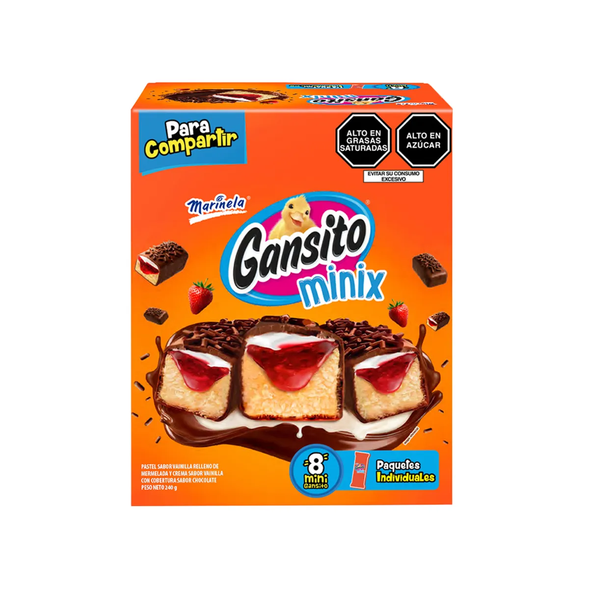 MARINELA - Mini Gansito Bimbo Caja 8 Und