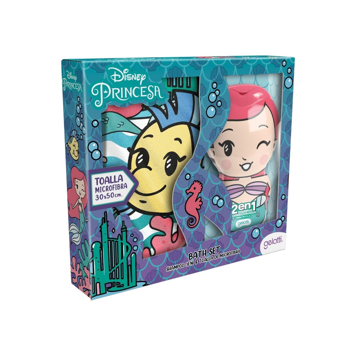 GELATTI - Set de Baño Gelatti Ariel Shampoo  2 en 1 + Toalla Microfibra
