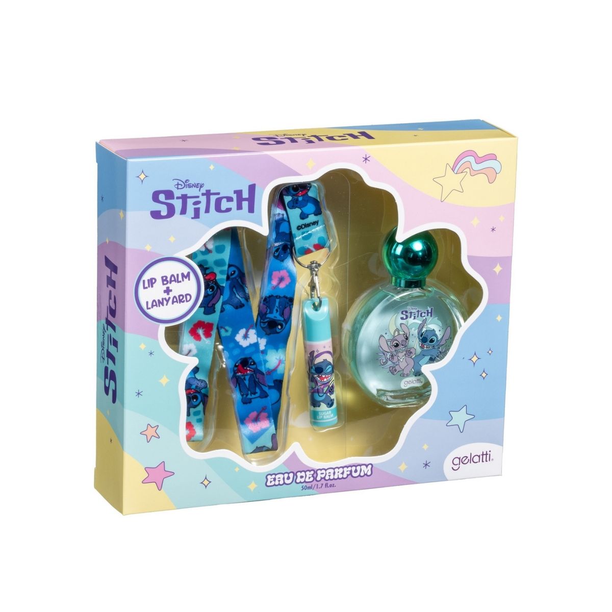GELATTI - Set Gelatti Stitch Perfume 50 mL + Bálsamo Labial + Lanyard