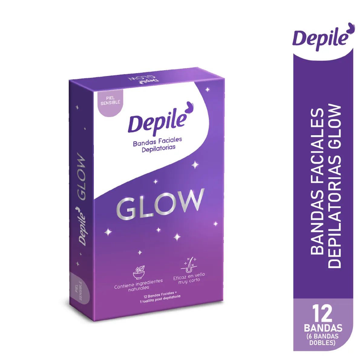 DEPILE - Bandas Faciales Depilatorias Depile Glow Caja 12 Und