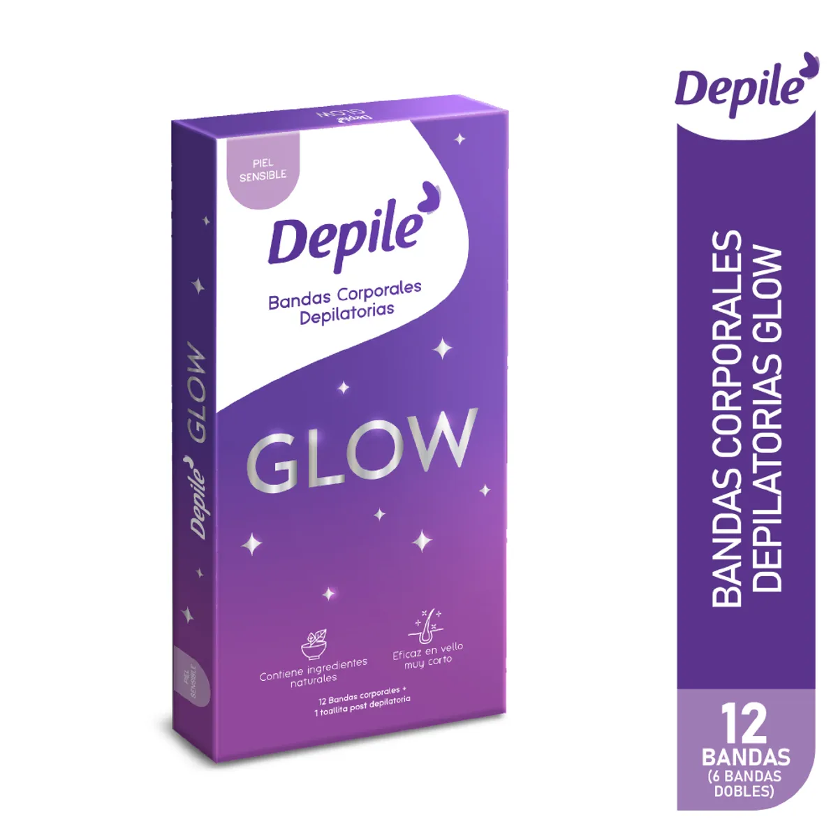 DEPILE - Bandas Corporales Depilatorias Depile Glow Caja 12 Und