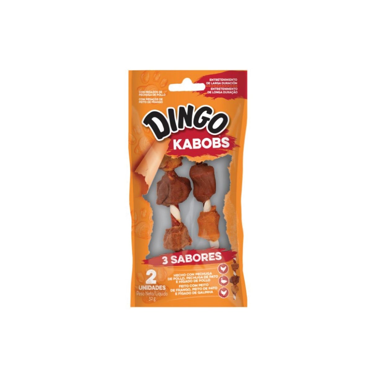 DINGO - Snack para Perros Dingo Kabobs Bolsa 2 Und