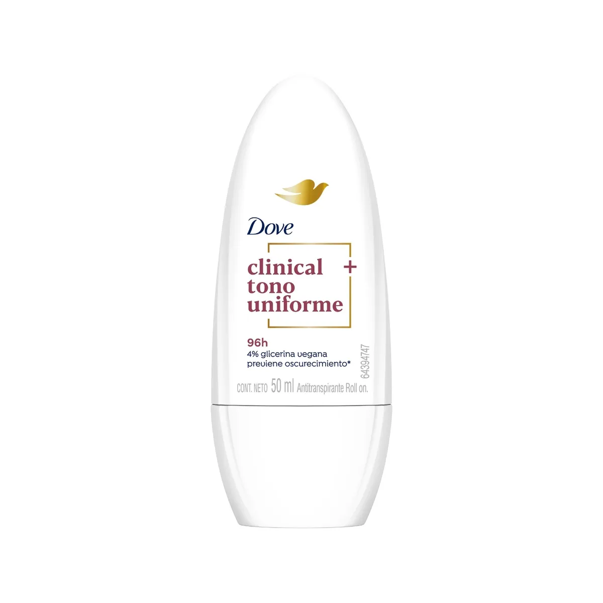 DOVE - Antitranspirante Roll On Dove Clinical Tono Uniforme Envase 50 mL