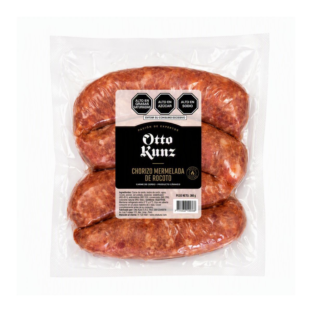 OTTO KUNZ - Chorizo Otto Kunz Mermelada de Rocoto Empaque 400 g