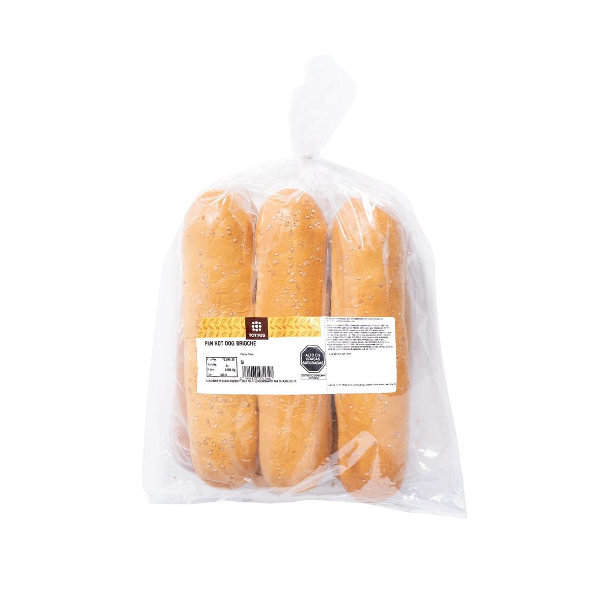 TOTTUS - Pan Hot Dog Tottus Brioche