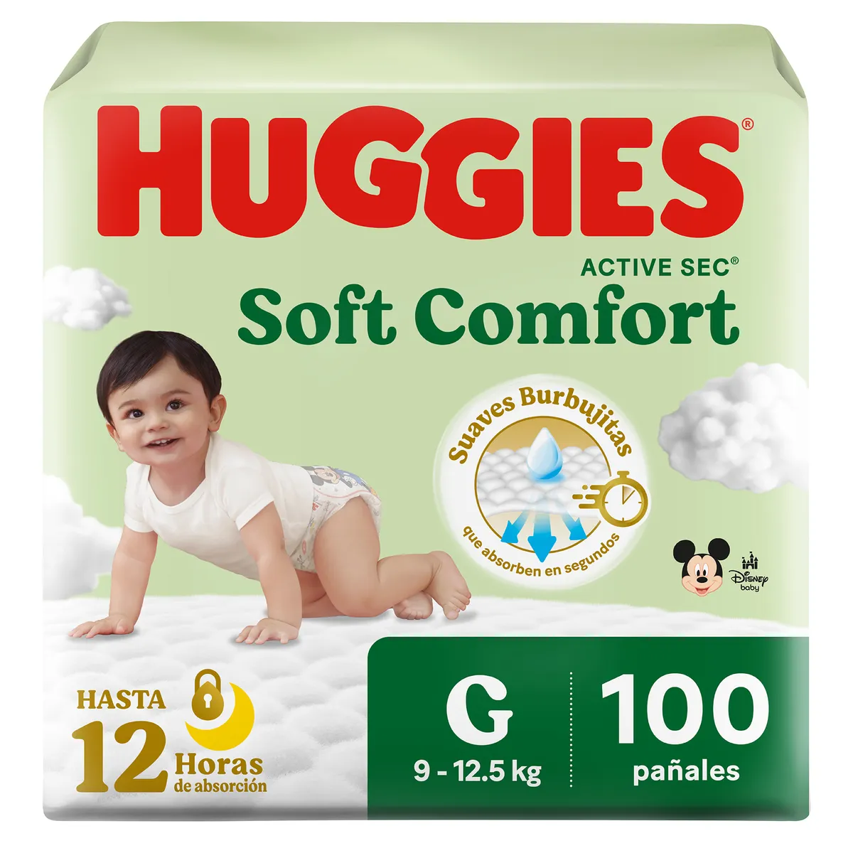 HUGGIES - Pañales Huggies Activesec Talla G Empaque 100 Und