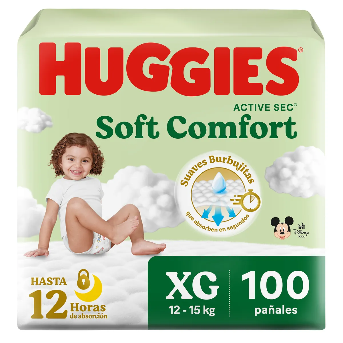 HUGGIES - Pañales Huggies Activesec Talla XG Empaque 100 Und