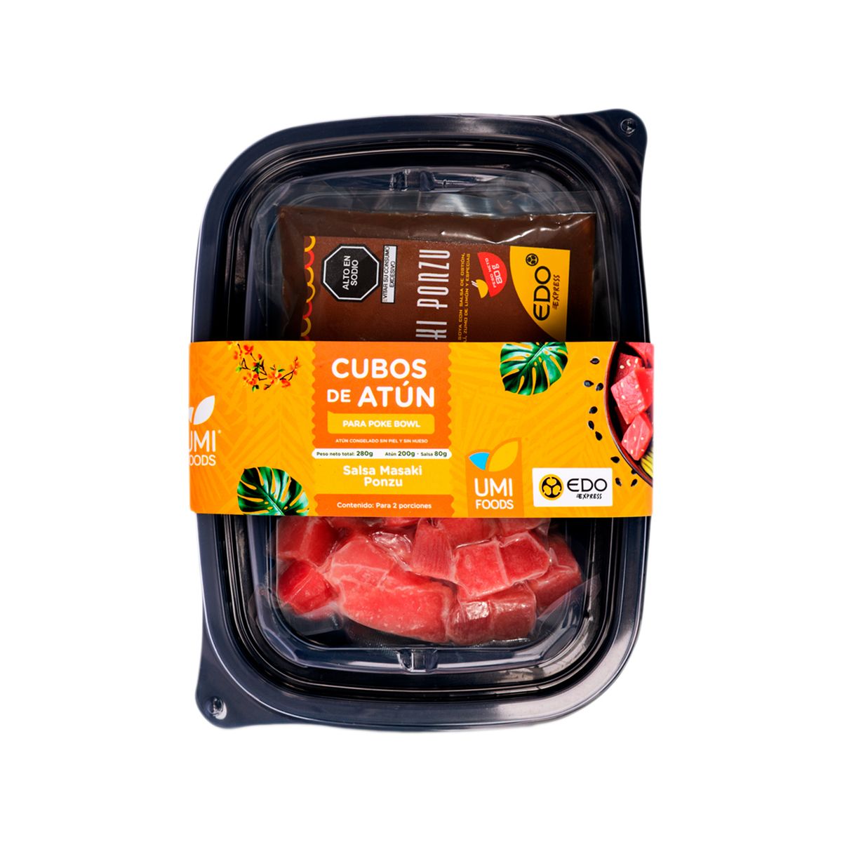 UMI FOODS - Atún Cubos Con 1 Salsa Masaki Ponzu x Un