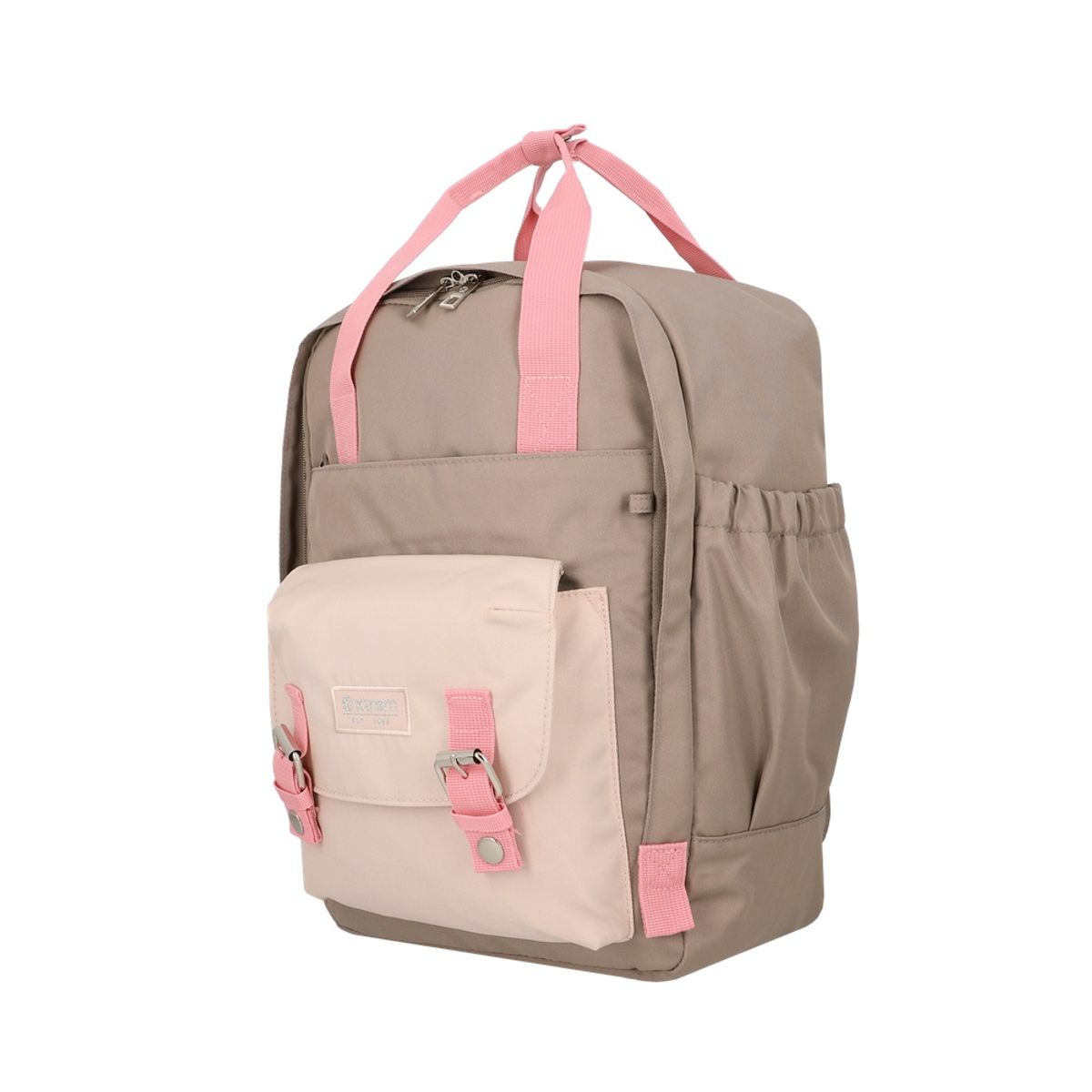  - Mochila para Laptop Monroe Rosada y Beige
