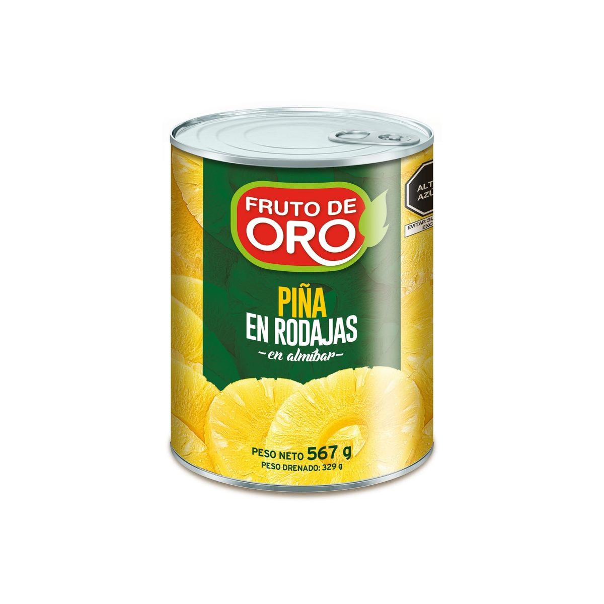 FRUTO DE ORO - Piña en Rodajas Fruto de Oro Lata 567 g