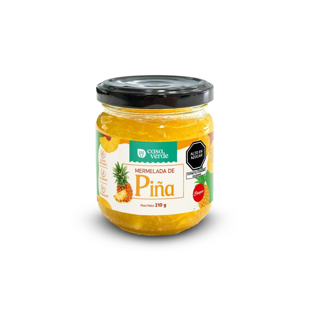 CASA VERDE - Mermelada de Piña Casa Verde Envase 210 g