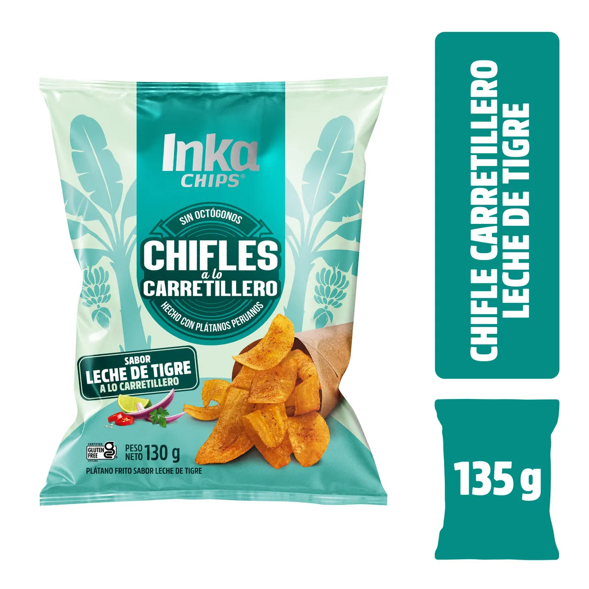 INKA CHIPS - Chifle Inka Chips Leche de Tigre Bolsa 130 g