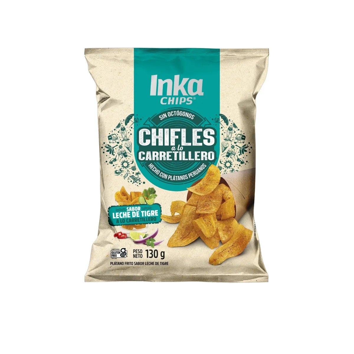 INKA CHIPS - Chifle Inka Chips Leche de Tigre Bolsa 130 g