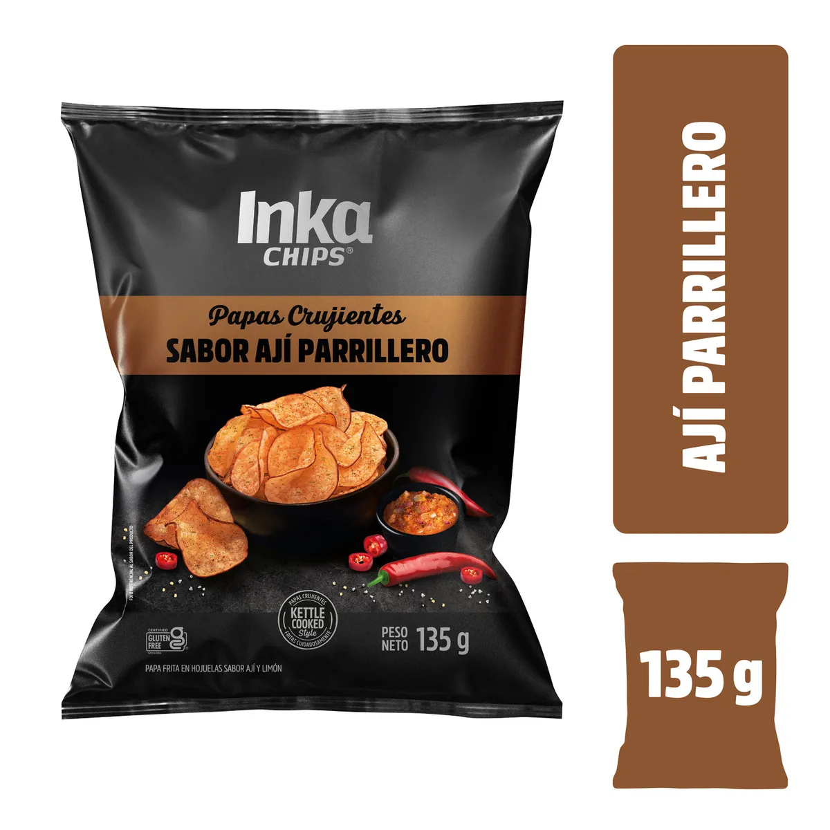 INKA CHIPS - Papas Inka Chips Ají Parrillero Bolsa 135 g