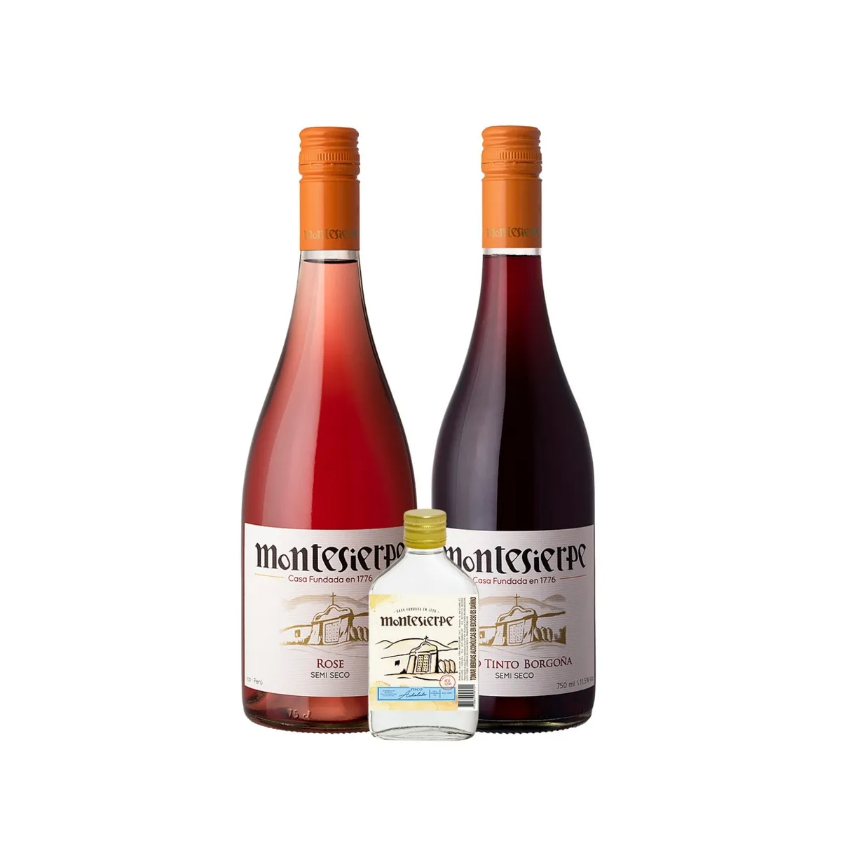 MONTESIERPE - Pack Vino Montesierpe Borgoña 750 mL + Rosé 750 mL + Petaca 125 mL
